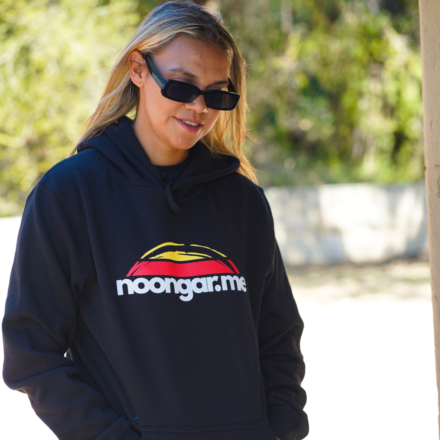 Noongar Mob Adult Black Hooded Jumper