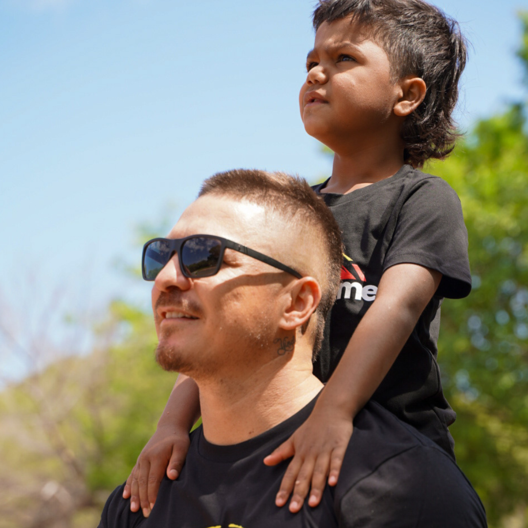 Noongar Mob Kids Black T-shirt