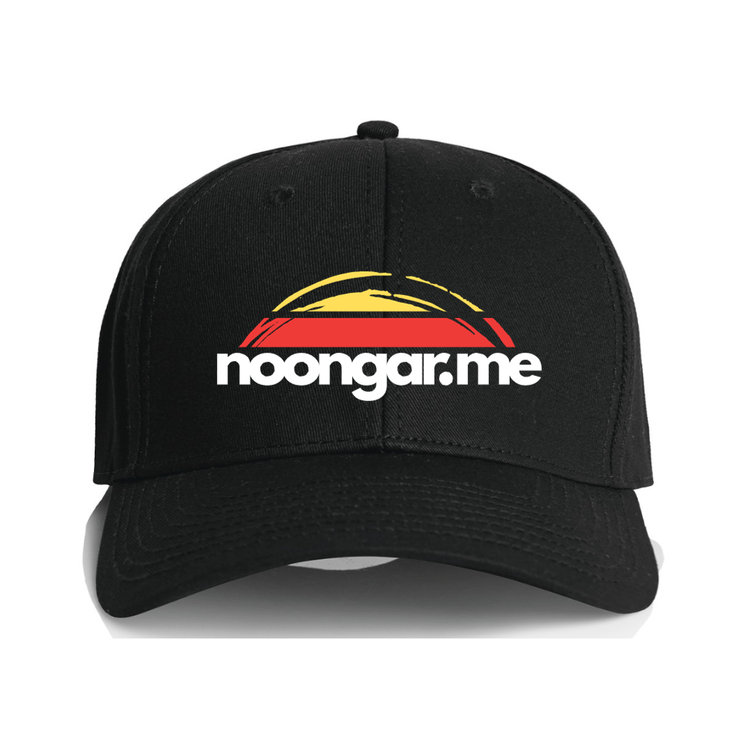 Noongar Mob Kids Black Cap With Elastic Back