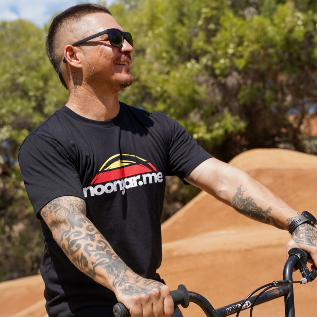 Noongar Mob Adult Black T-shirt
