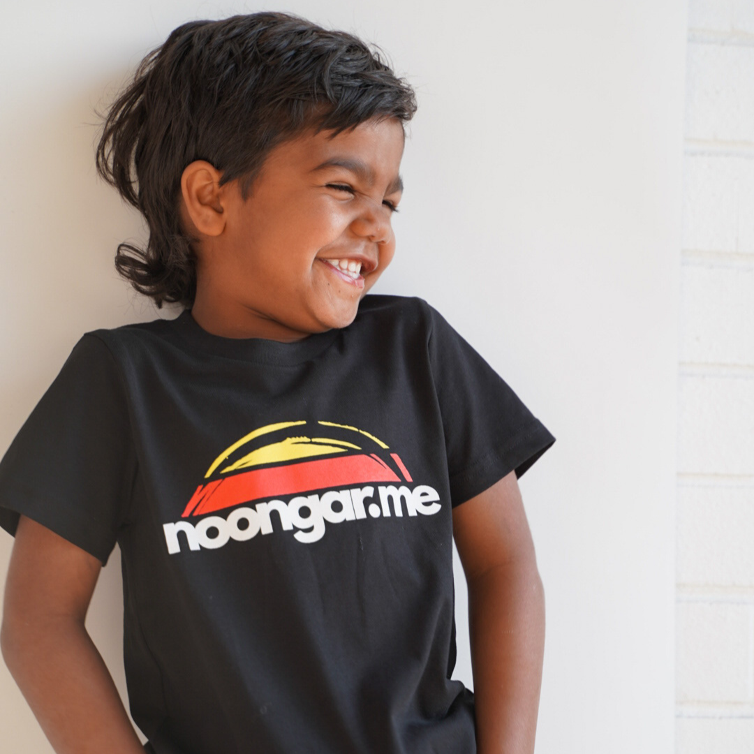 Noongar Mob Kids Black T-shirt